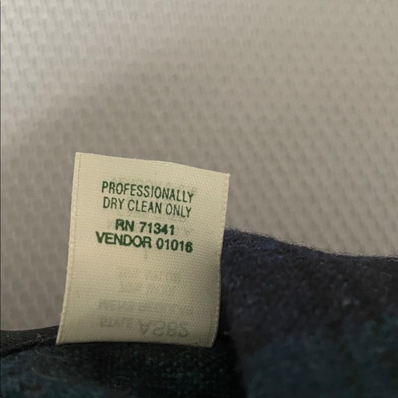 Vintage L.L. Bean Black Watch Plaid Wool Blend Men's Shirt Size Large - Picture 7 of 7